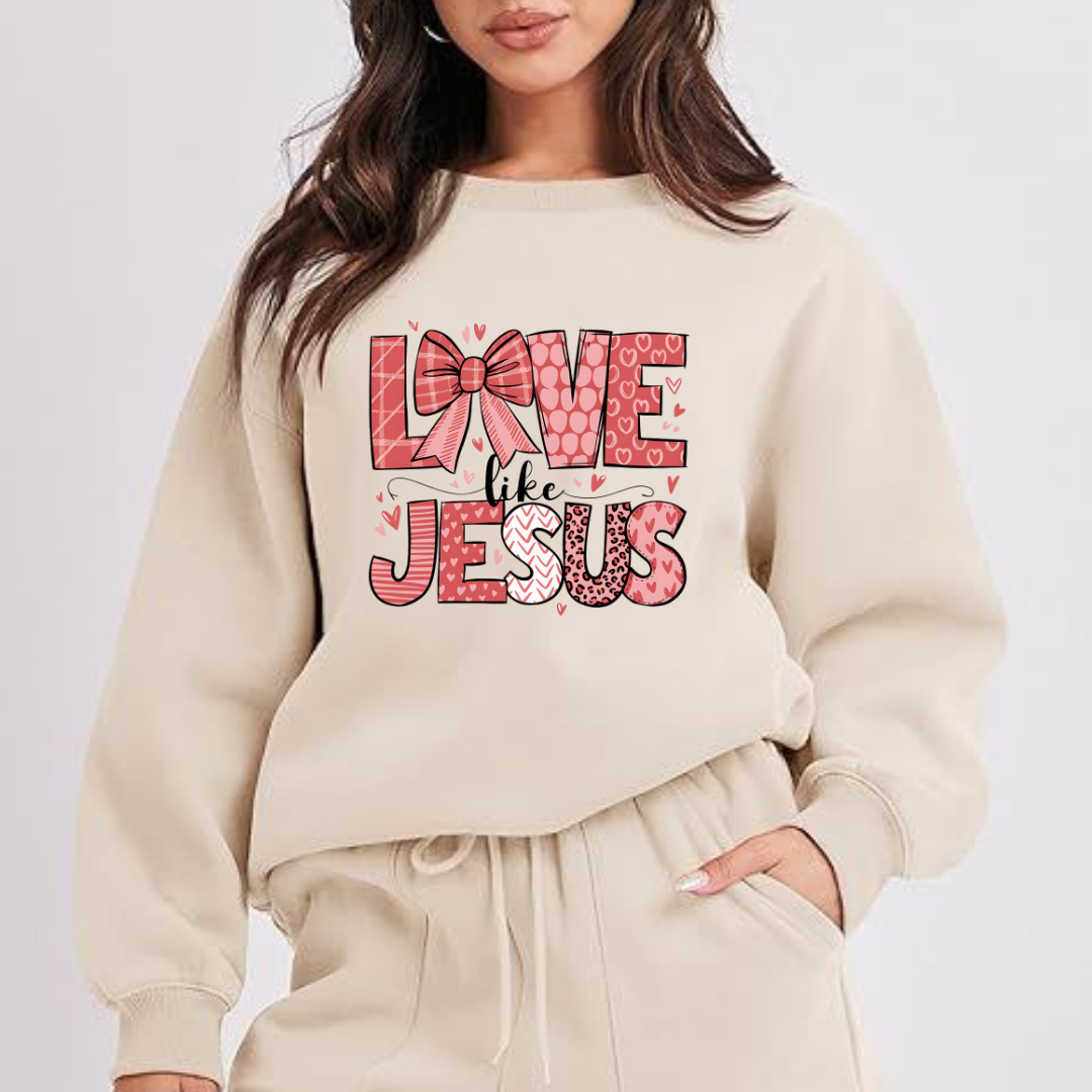 "Love Like Jesus" Faith-Inspired Cozy Sweatshirt