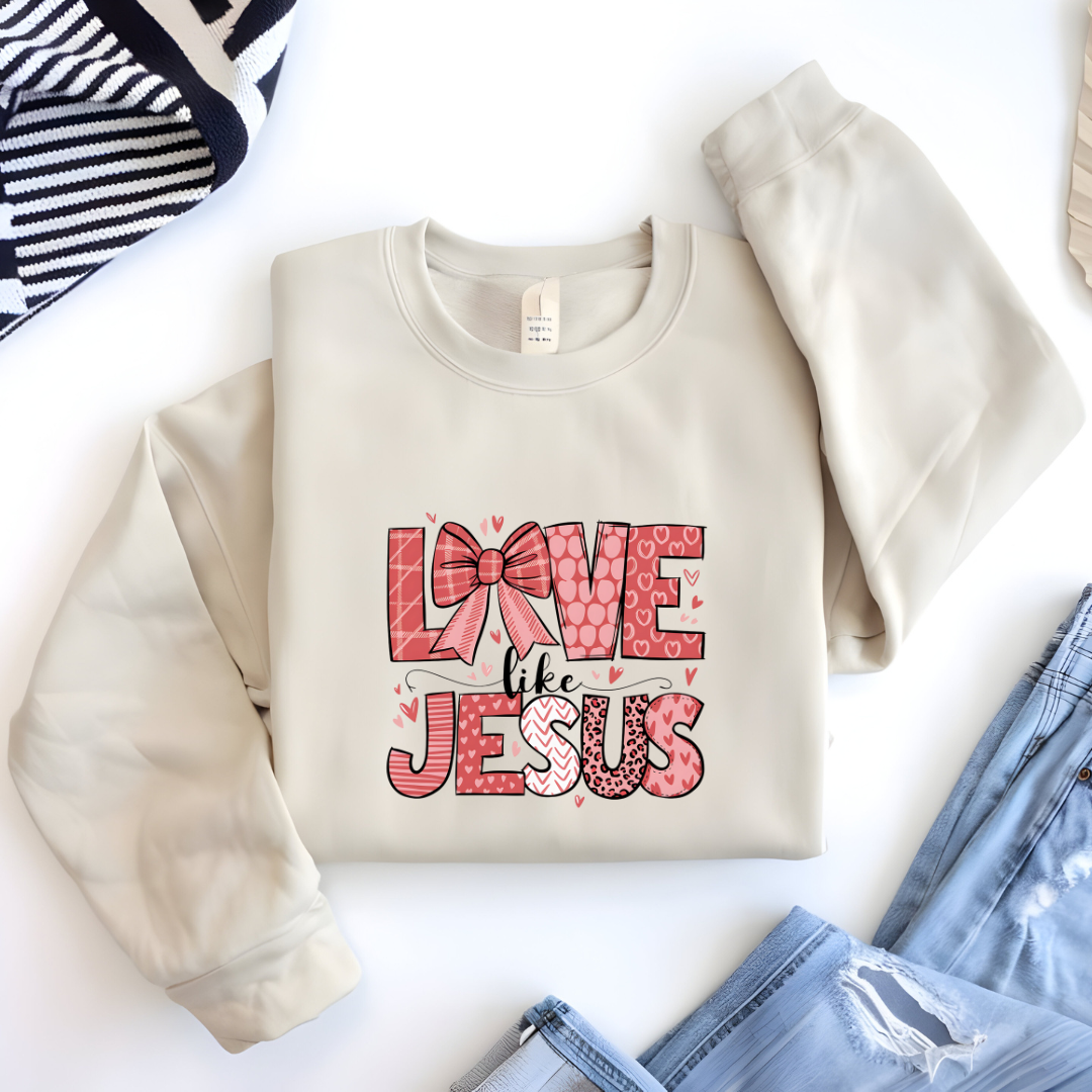 "Love Like Jesus" Faith-Inspired Cozy Sweatshirt