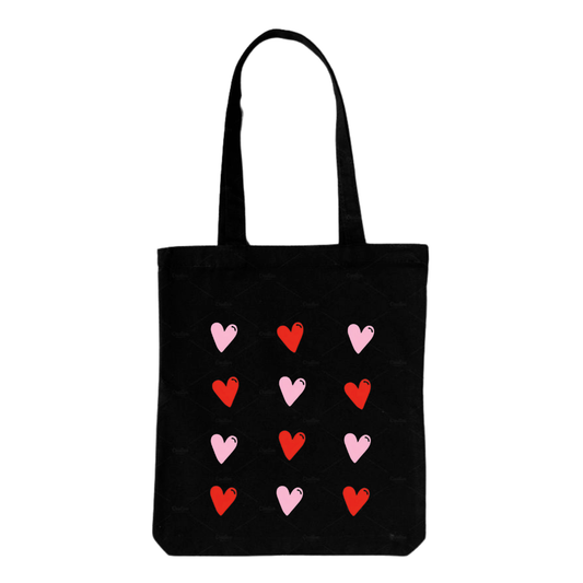 Heart Grid Tote Bag